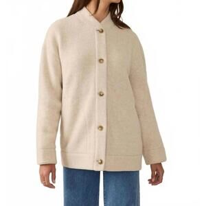 NEW FAHERTY pacific knit jacket in oat melange
